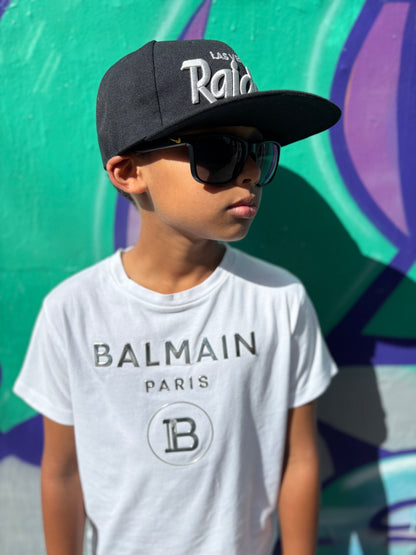 Balmain 100% Cotton White Chest Logo T Shirt Boys Size 8