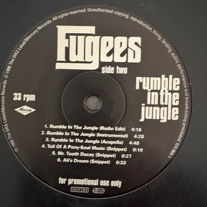 Fugees “Rumble In The Jungle” 12 Track 12inch vinyl Lp