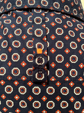 Load image into Gallery viewer, Boss Orange Hugo Boss 100% Cotton Blue Orange Circle Pattern Shirt Size Medium