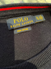 Load image into Gallery viewer, Polo Ralph Lauren 100% Cotton Blue White Stripe Waffle Sweater Size XL
