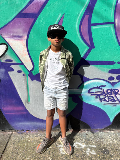 Balmain 100% Cotton White Chest Logo T Shirt Boys Size 8