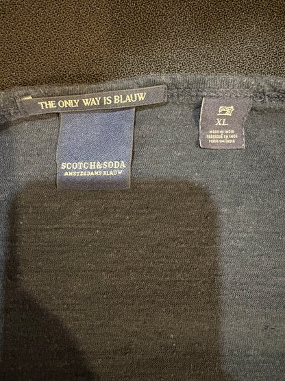 Scotch & Soda 100% Cotton Blue Chest Logo Tee
