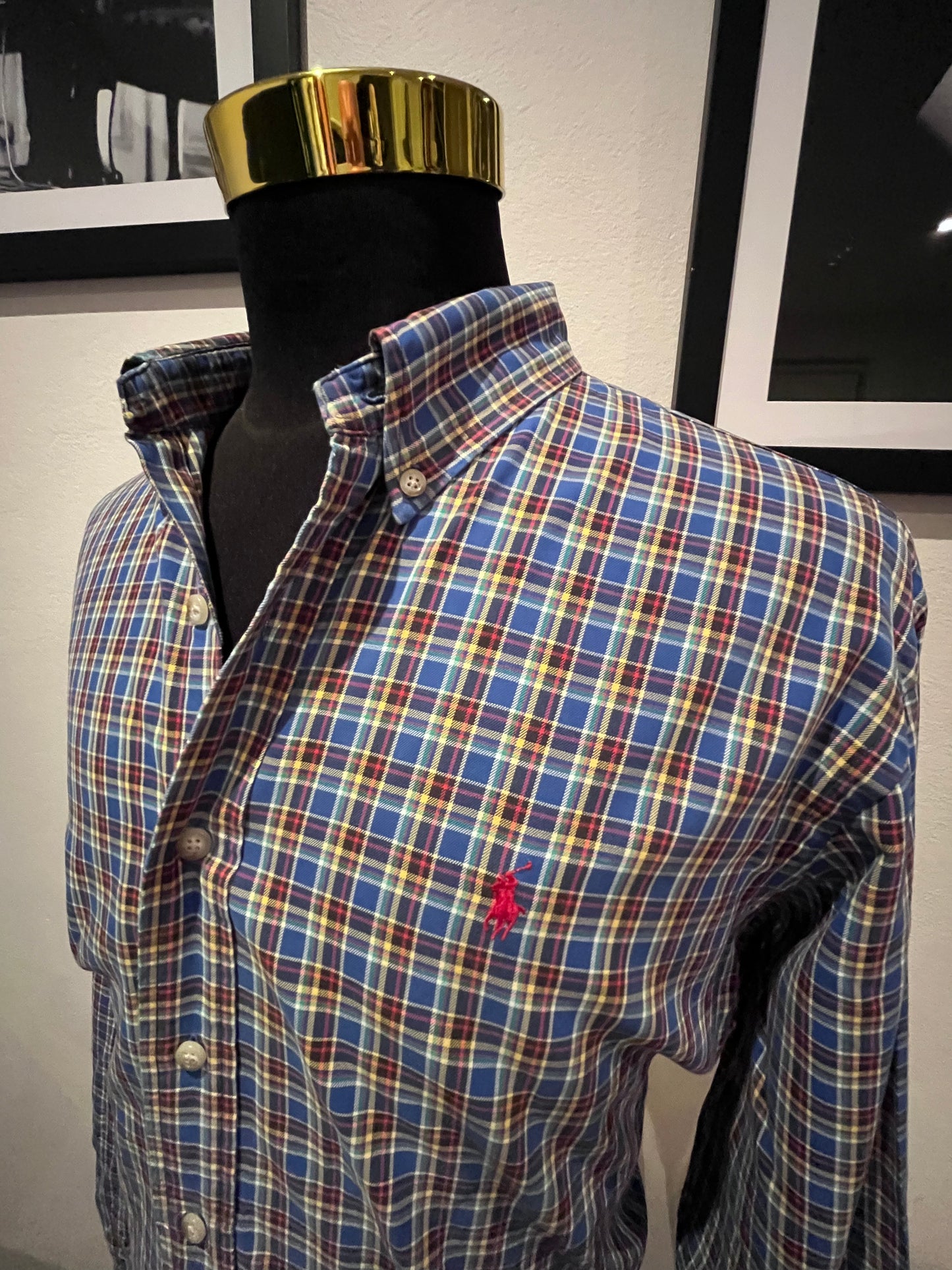 Ralph Lauren 100% Cotton Custom Fit Check Shirt Size XXL