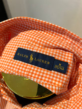 Load image into Gallery viewer, Ralph Lauren 100% Cotton Custom Fit Orange Check Shirt Size M
