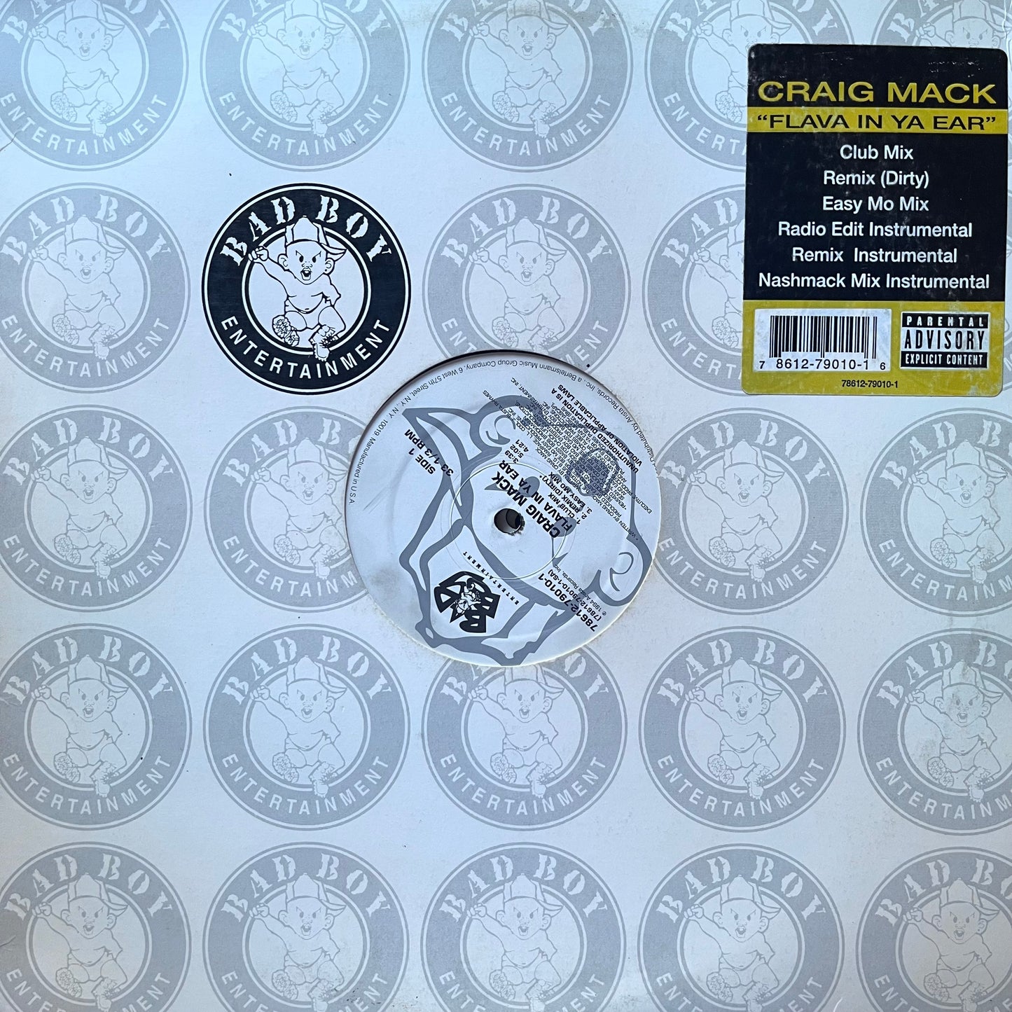 Craig Mack “Flava in 5 Ya Ear” 6 Version 12inch Vinyl on Bad Boy Entertainment