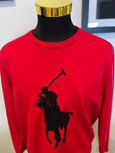 Load image into Gallery viewer, Polo Ralph Lauren 100% Cotton Deep Red Crew Neck Sweater Size Large