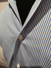 Load image into Gallery viewer, Boss Hugo Boss Selection 100% Cotton Shirt Blue White Strip Size Large