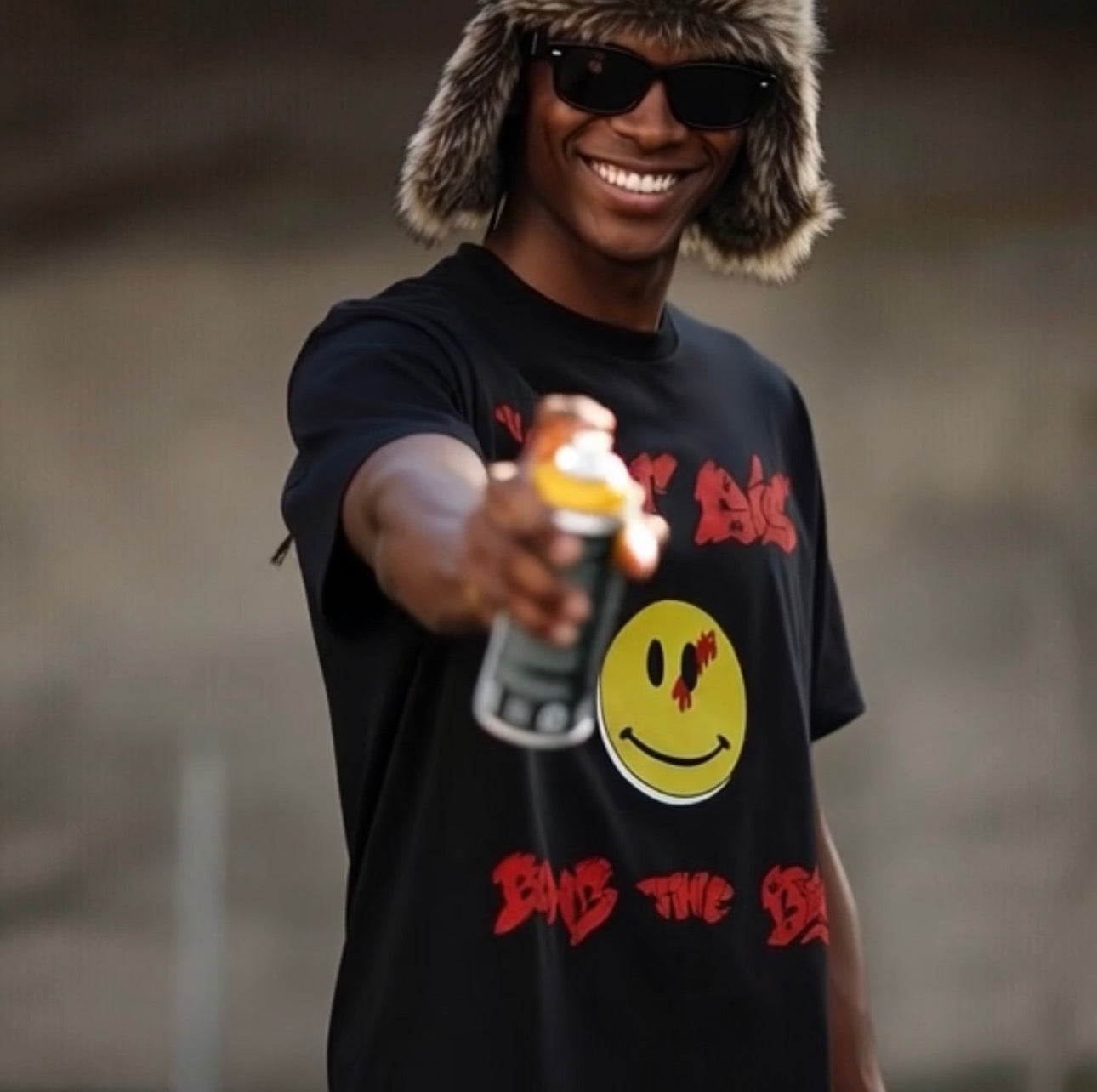 Street & Juice “Beat Dis” Black 100% Cotton Tee