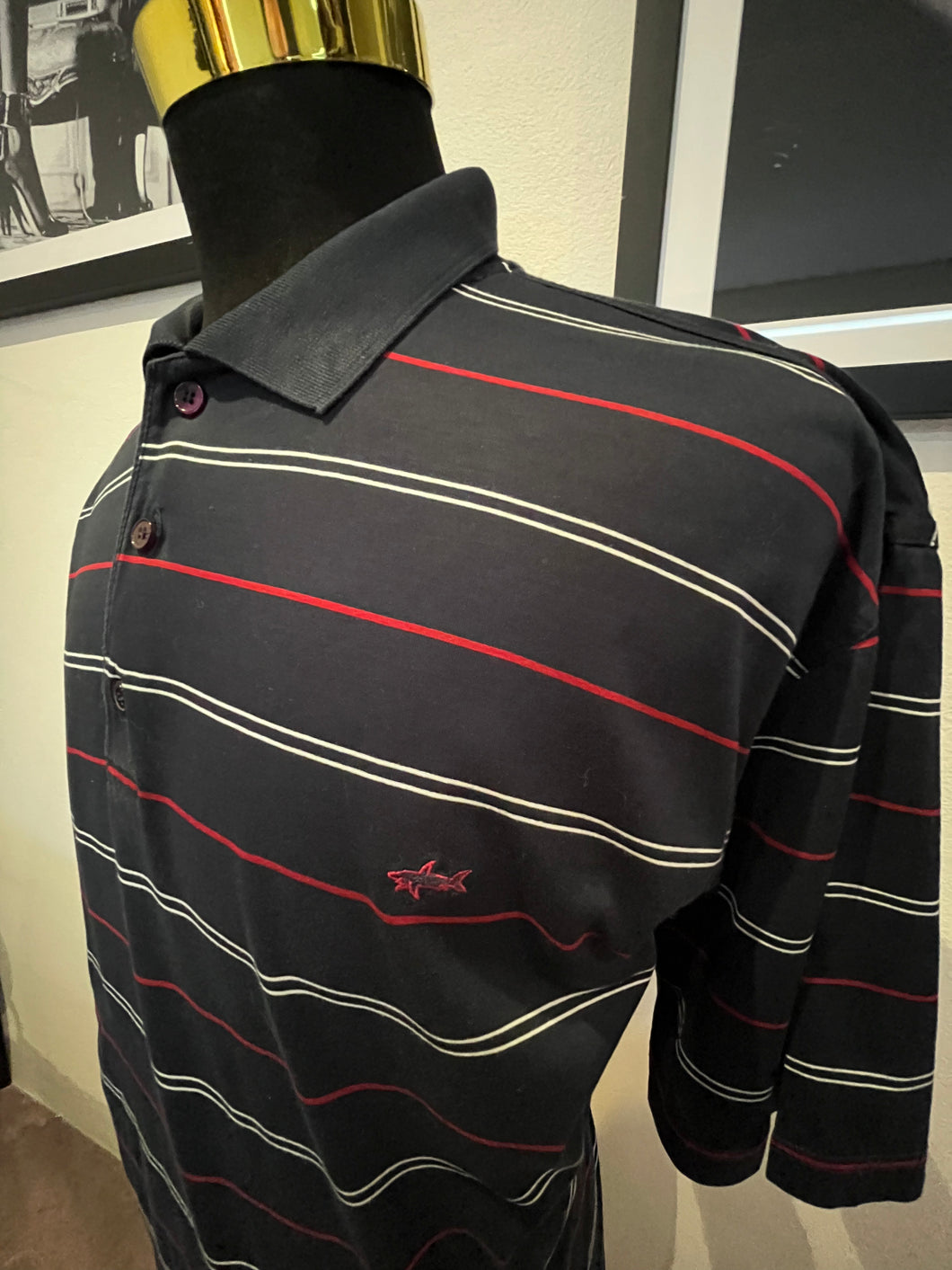 Paul & Shark 100% Cotton Blue Polo Shirt Made in Italy Size XXL