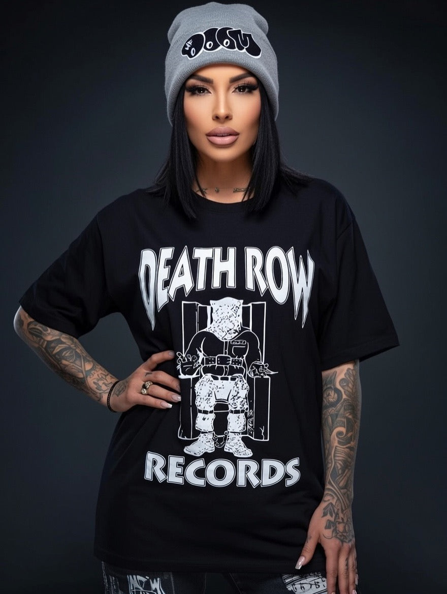 Death Row Records 2pac 100% Cotton Black Tee – Classic wax records