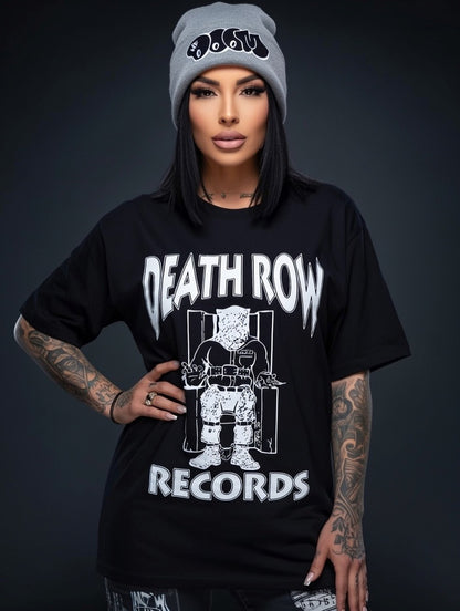 Death Row Records 2pac 100% Cotton Black Tee