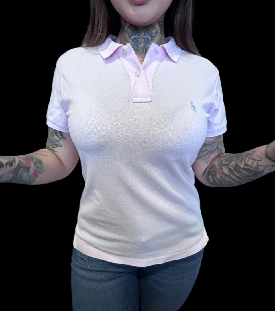 Ralph Lauren Women’s Pink Polo Shirt Size Small Classic Fit