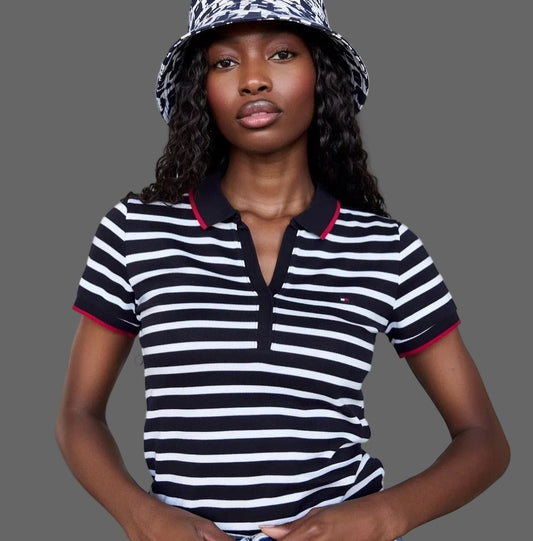 Tommy Hilfiger 100% Cotton Women’s Slim Fit Polo Shirt Size Small