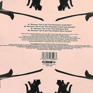 Jungle Brothers “Because I Got It like That” 4 Track 12inch Vinyl