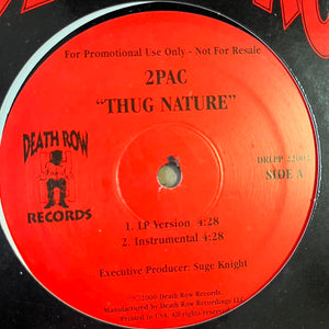 2pac “Thug Nature” Death Row Records 4 version 12inch vinyl