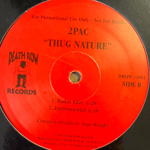 2pac “Thug Nature” Death Row Records 4 version 12inch vinyl