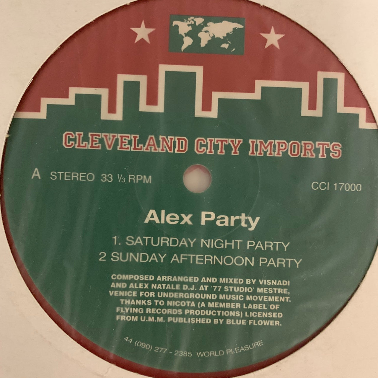 Alex Party “Saturday Night Party” 3 Track 12inch Vinyl