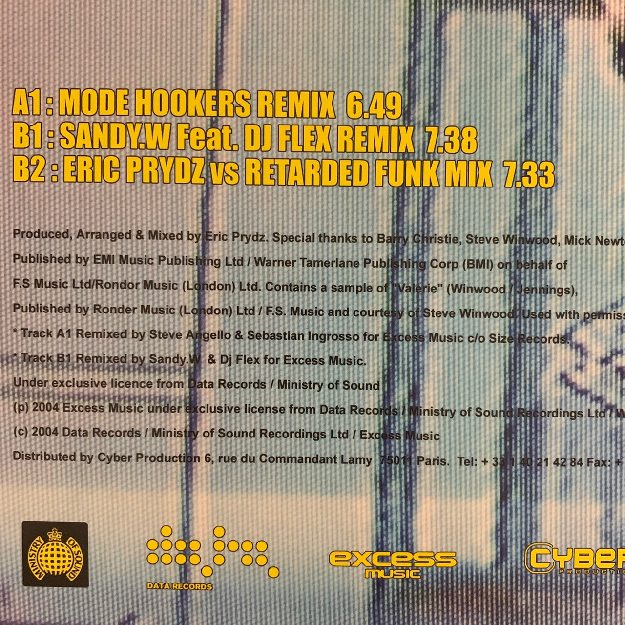 Eric Prydz “Call On Me” 3 Version 12inch Vinyl