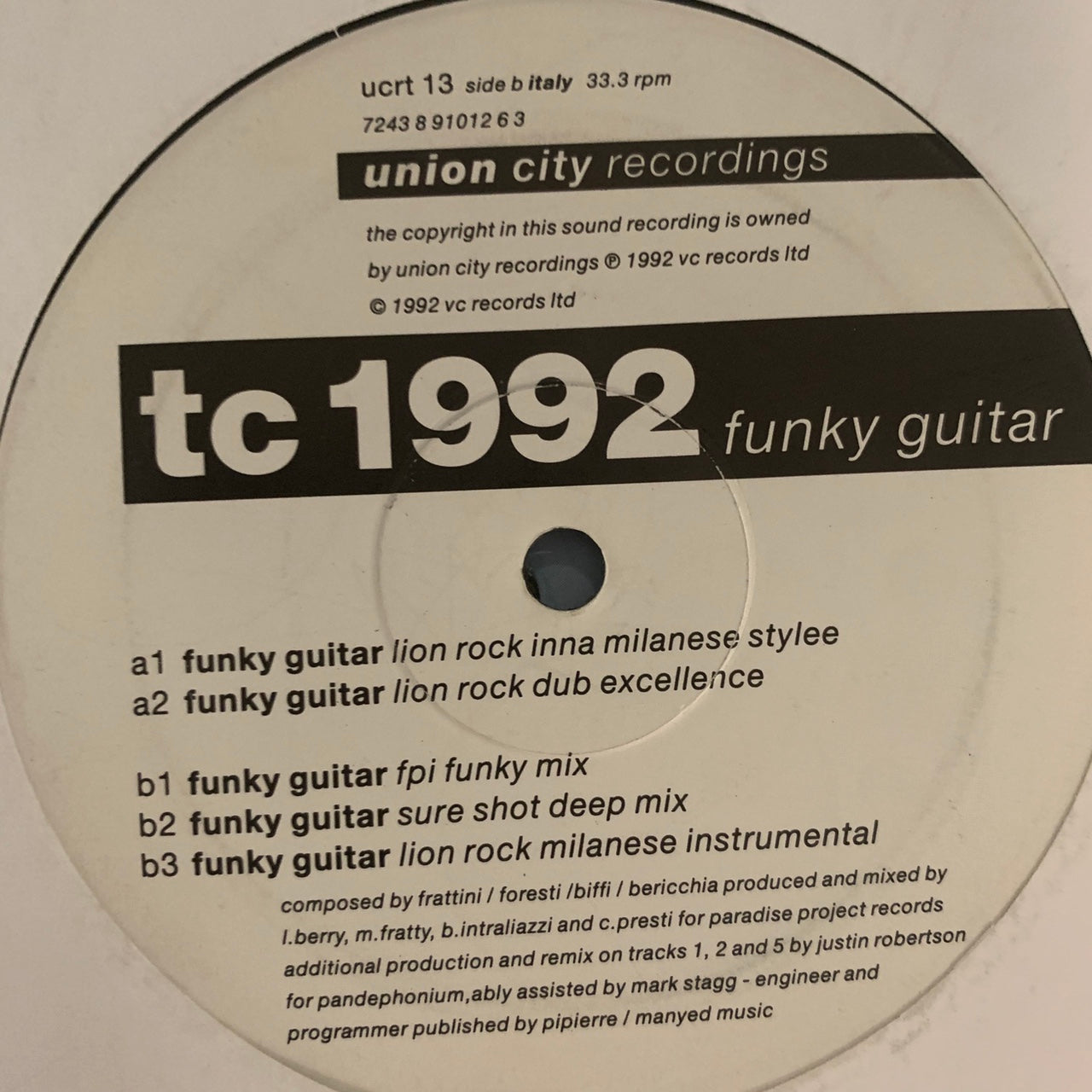TC 1992 “Funky Guitar” 5 Version 12inch Vinyl