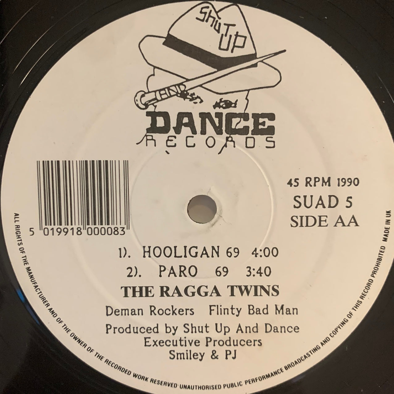 The Ragga Twins “Ragga Trip” / “Hooligan 69” 4 Version 12inch Vinyl