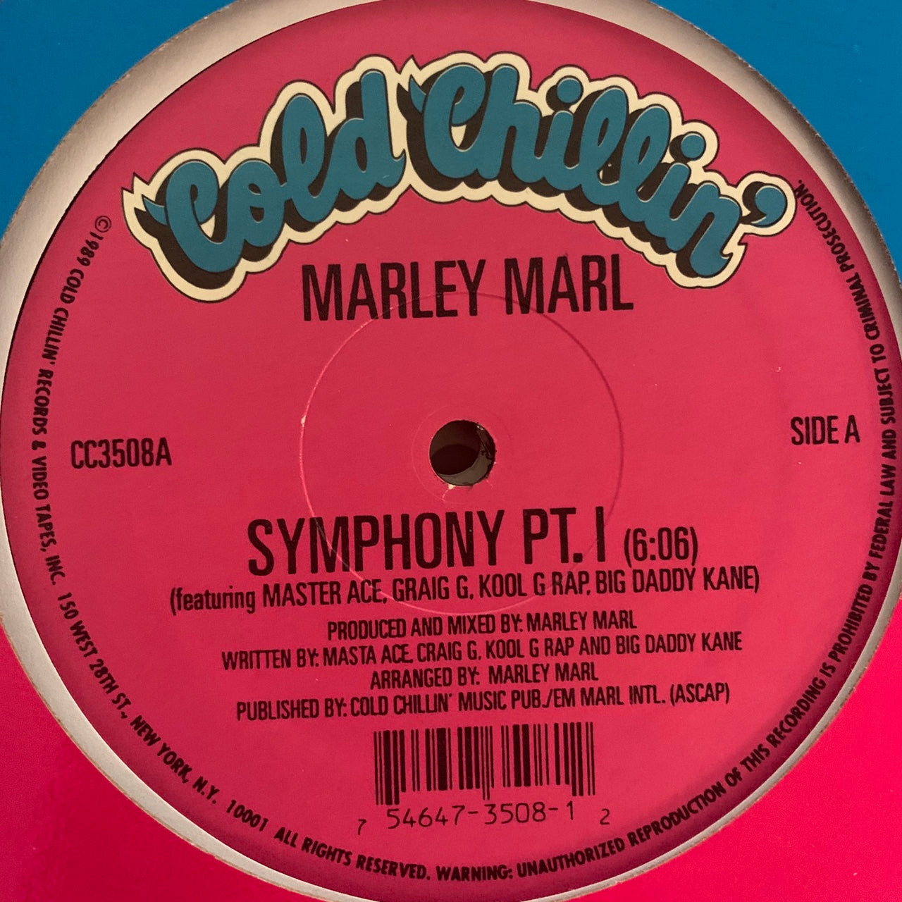 Marley Marl “Symphony PT 1” 2 Track 12inch Vinyl