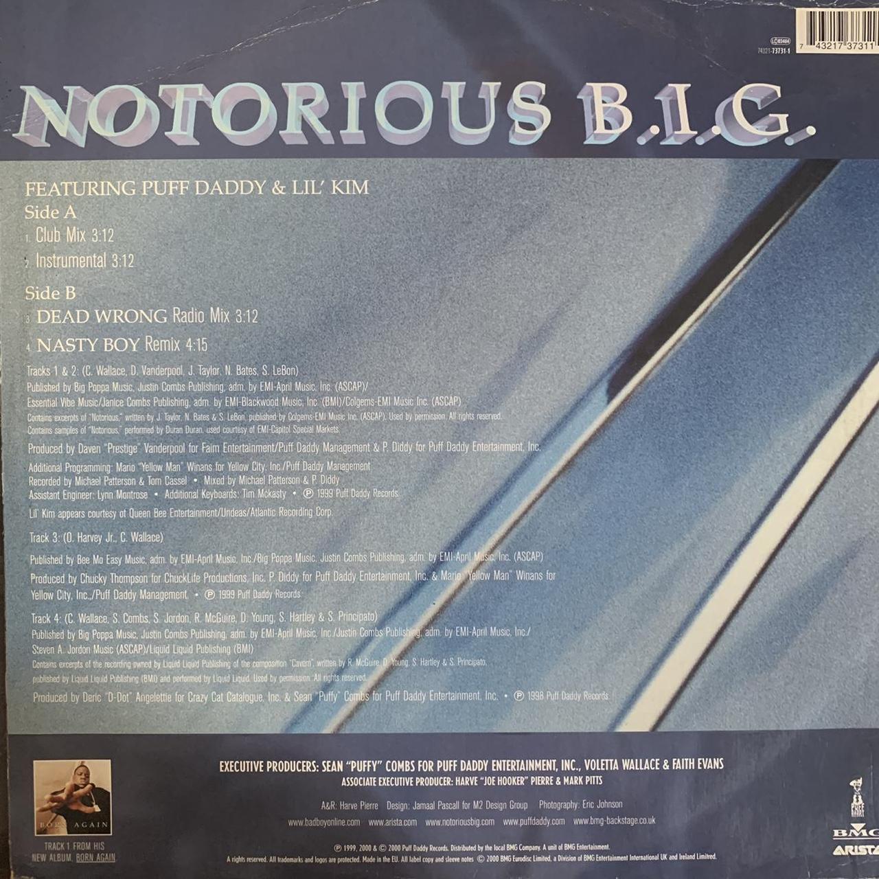 The Notorious B.I.G. “Notorious BIG” 3 Track 12inch Vinyl