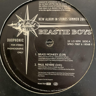 Beastie Boys ‘Solid Gold Hits’ Album Sampler 4 Track 12inch Vinyl Single full Track Listing In Photos Featuring “Intergalactic”