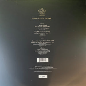 FFRR Classics Vol 1 Feat Jamie Principle, D-Mob, Rockers Revenge and Electra 4 Track 12inch Vinyl