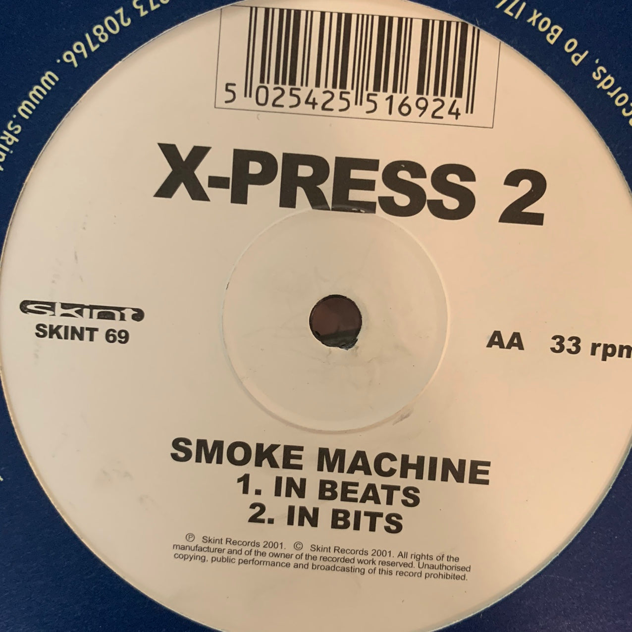 X-Press 2 “Smoke Machine” 3 Track 12inch Vinyl