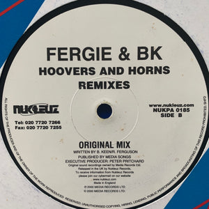 Fergie & BK “Hovers And Horns” 2 Version 12inch Vinyl