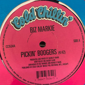 Biz Markie “Pickin’ Boogers” / “The Doo Doo” 2 Track 12inch Vinyl