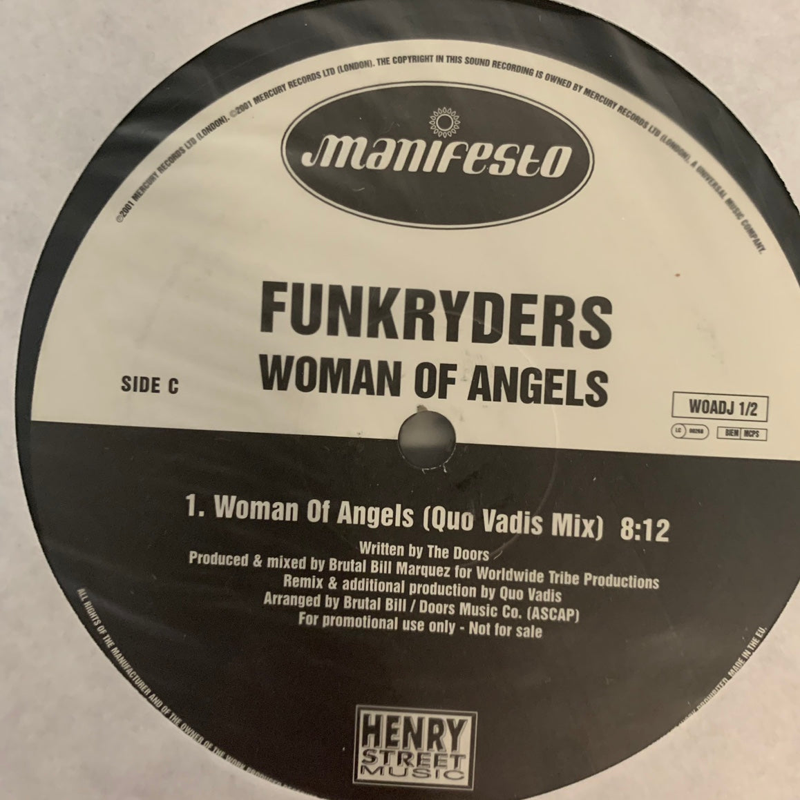 Funkryders “Woman Of Angels” 4 Track 2 X 12inch Vinyl