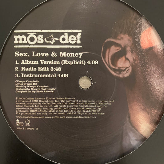 Mos Def “Sex Love Money” 6 Track 12inch Vinyl