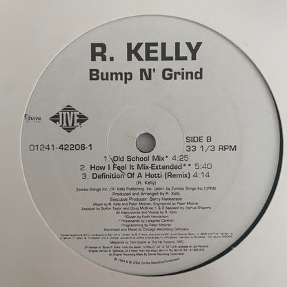 R Kelly “Bump N Grind” / “Definition Of A Hotti” Remix 5 Version 12inch Vinyl