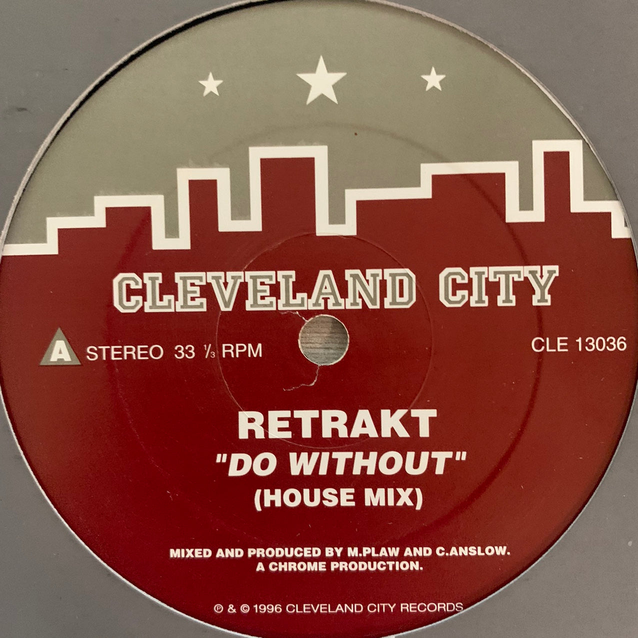 Retrakt “Do Without” on the iconic House Music Label Cleveland City 2 Track 12inch Vinyl