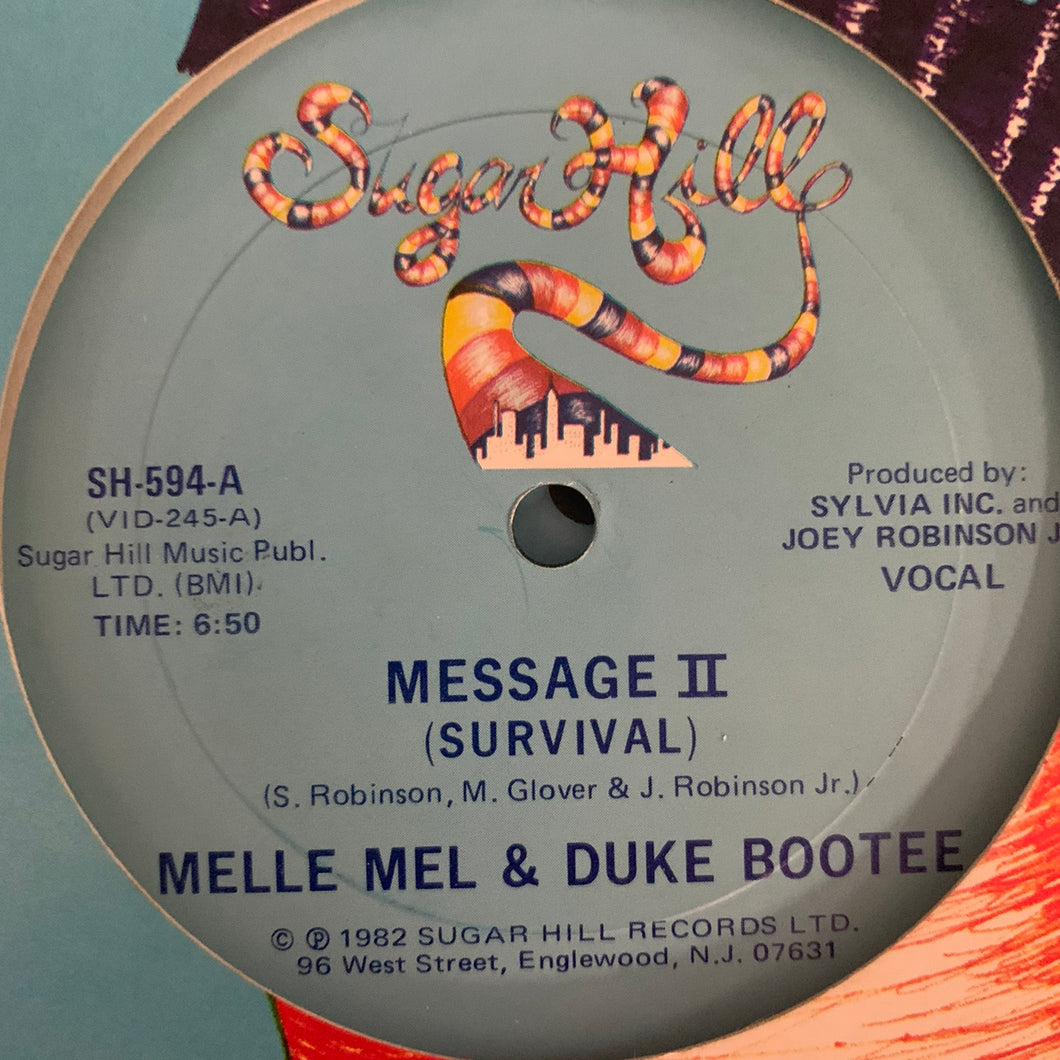 Melle Mel & Duke Bootee “Message 2 ( Survival )” 2 Version 12inch Vinyl