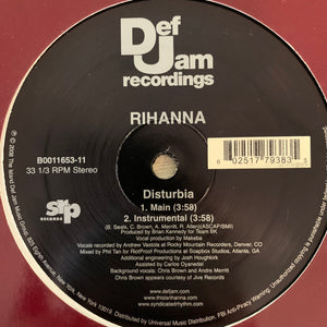 Rihanna “Disturbia” 4 Version 12inch Vinyl