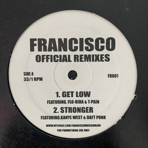 Kanye West Feat Daft Punk “Stronger” Francisco Remix plus 3 other tracks 4 Track 12inch Vinyl