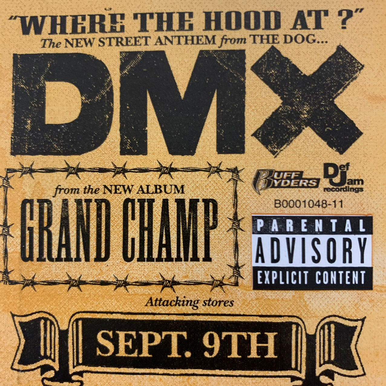 DMX Where The Hood At” 12 Inch Vinyl