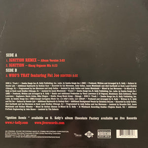 R. Kelly “Ignition” / Remix / “Who’s That” Feat Fat Joe 3 Track 12inch Vinyl