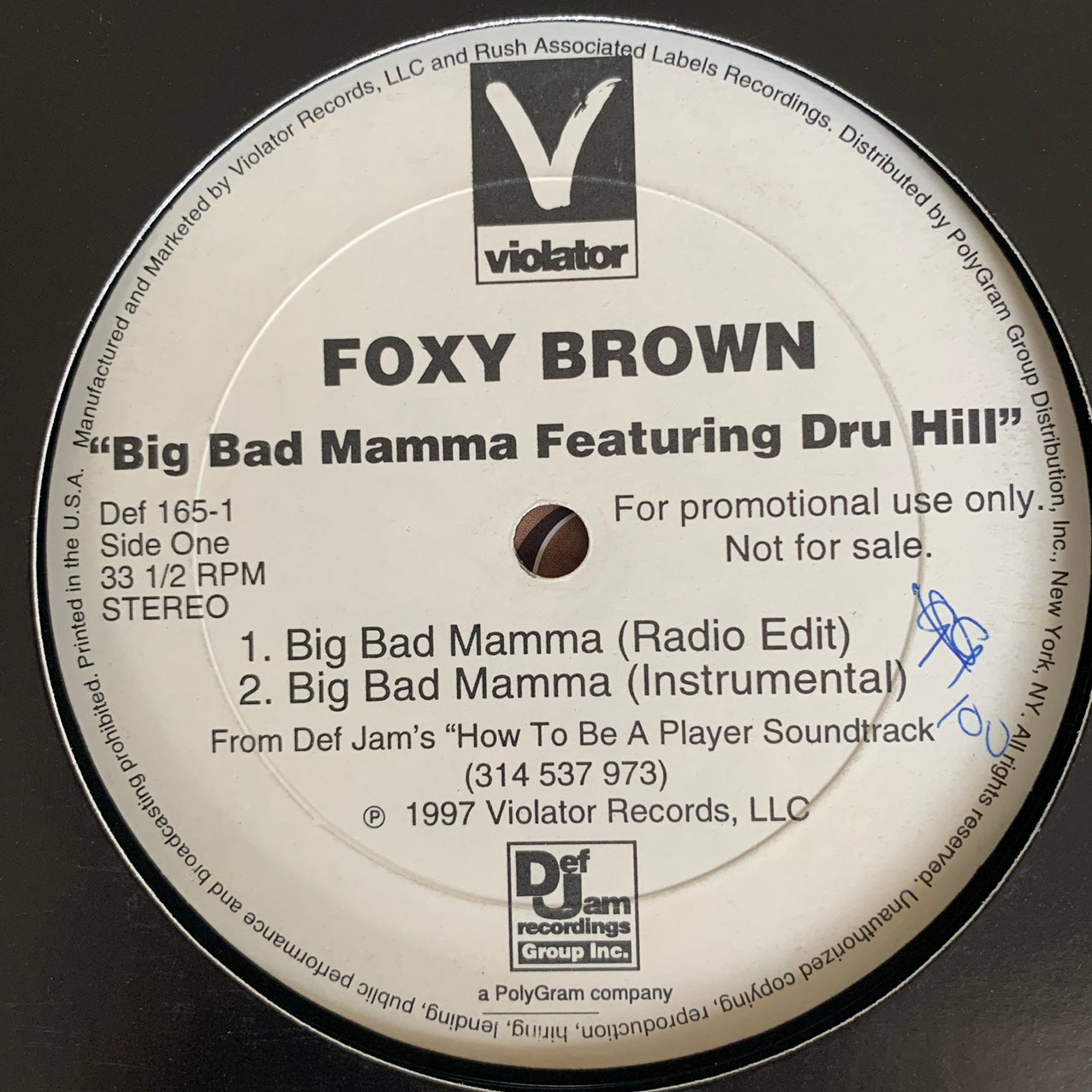 Foxy Brown Feat Dru Hill “Big Bad Mamma” / “Ill Na Na” Feat Method Man 5 Version 12inch Vinyl