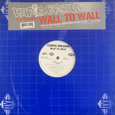 Chris Brown “Wall To Wall” 4 Version 12inch Vinyl Single Promo Version