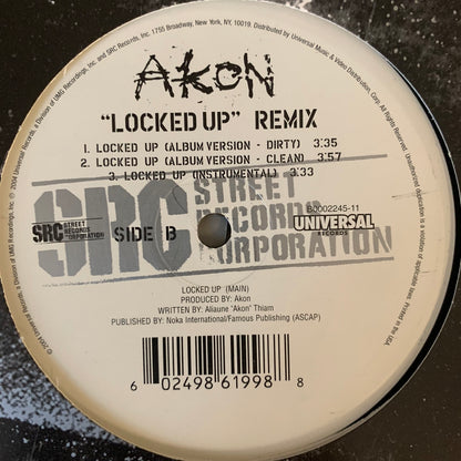 Akon “Locked Up” Feat Styles P 6 Track 12inch Vinyl
