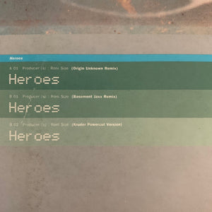 Roni Size “Hero’s” 3 Version 12inch Vinyl