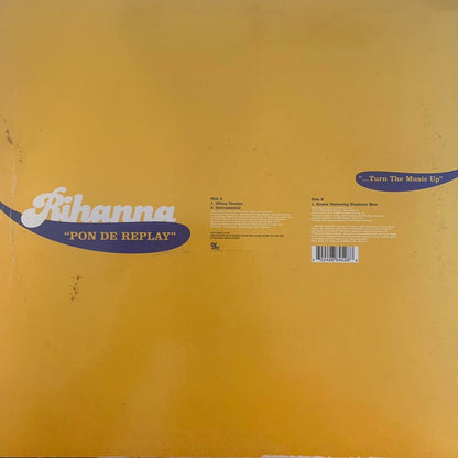 Rihanna “Pon De Replay” 3 Version 12inch Vinyl