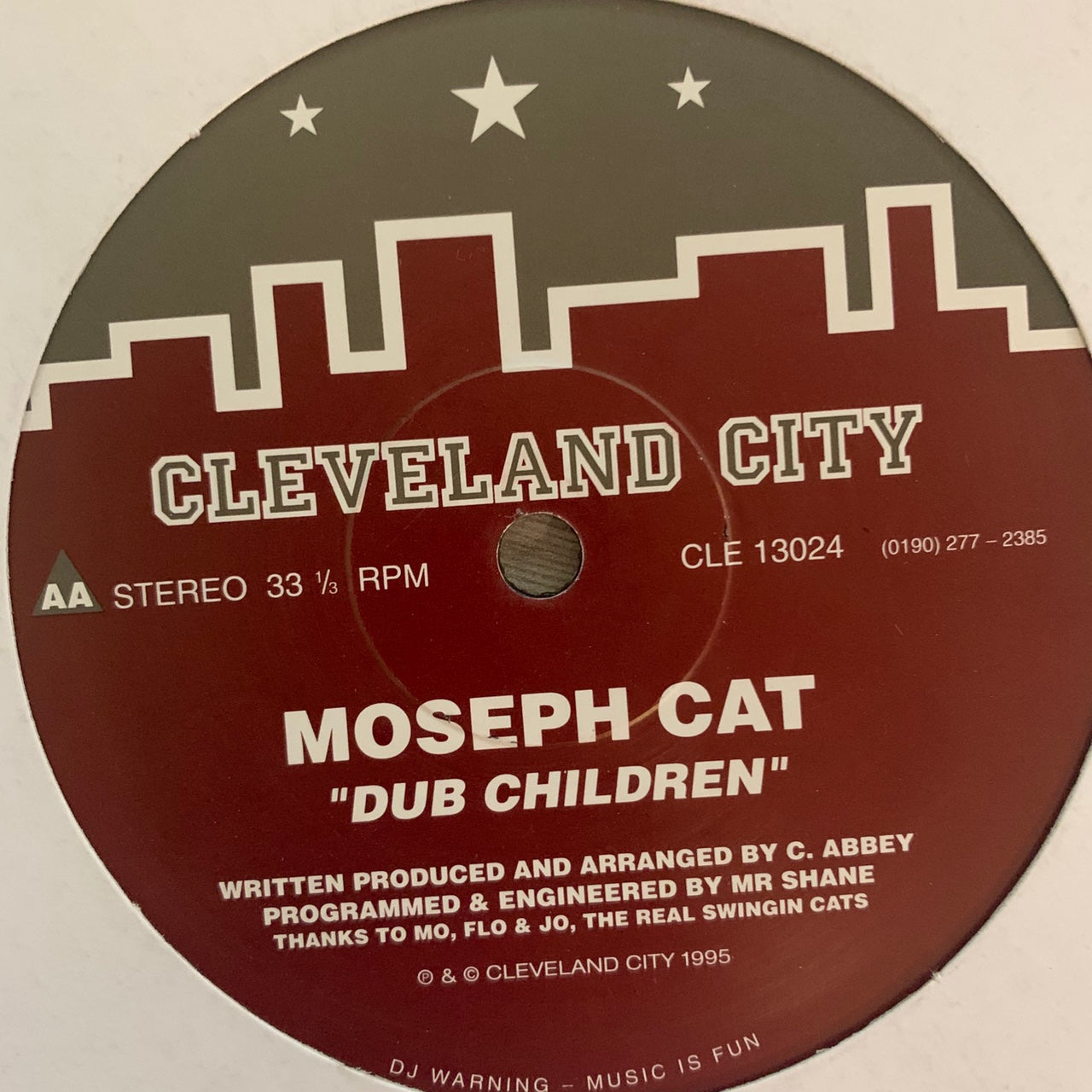 Moseph Cat “My Children” on the iconic House Music Label Cleveland City 2 Track 12inch Vinyl