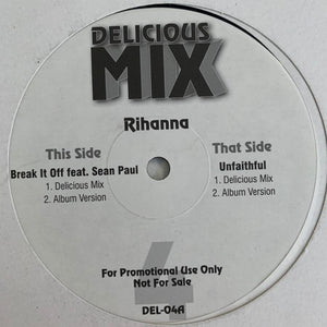 Rihanna “Unfaithful” / “Break It Off” Feat Sean Paul 4 Version 12inch Vinyl