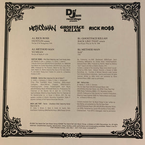 Def Jam Recordings Presents Ghostface Killah, Rick Ross and The Method Man 4 Track 12inch Vinyl