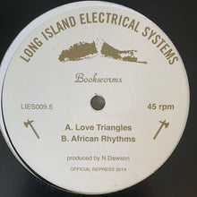 Load image into Gallery viewer, Bookworms “Love Triangles” on Long Island Electrical System’s L.I.E.S. Records 2 Track 12inch Vinyl