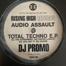 Load image into Gallery viewer, Audio Assault ‘Total Techno EP’ 4 Track 12inch Vinyl Single, Rising High Records